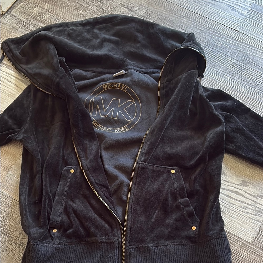 Michael Kors Black Velour Hoodie
